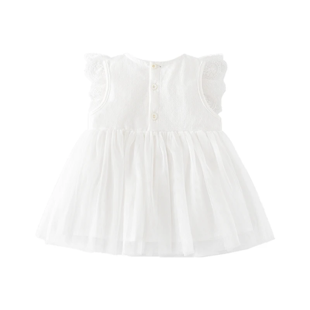Baby Christening Dress With Headband/Bonnet 