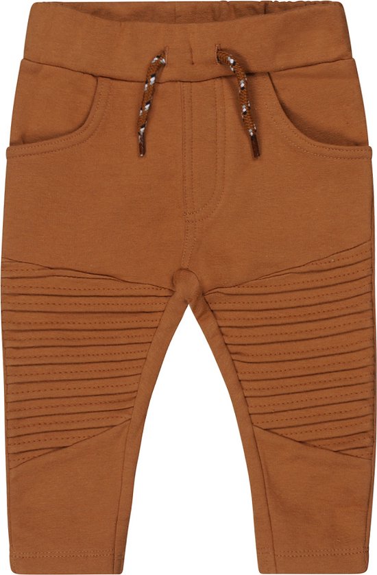 Dirkje Checked Shirt With Jogger For Boys- Blue & Caramel Brown