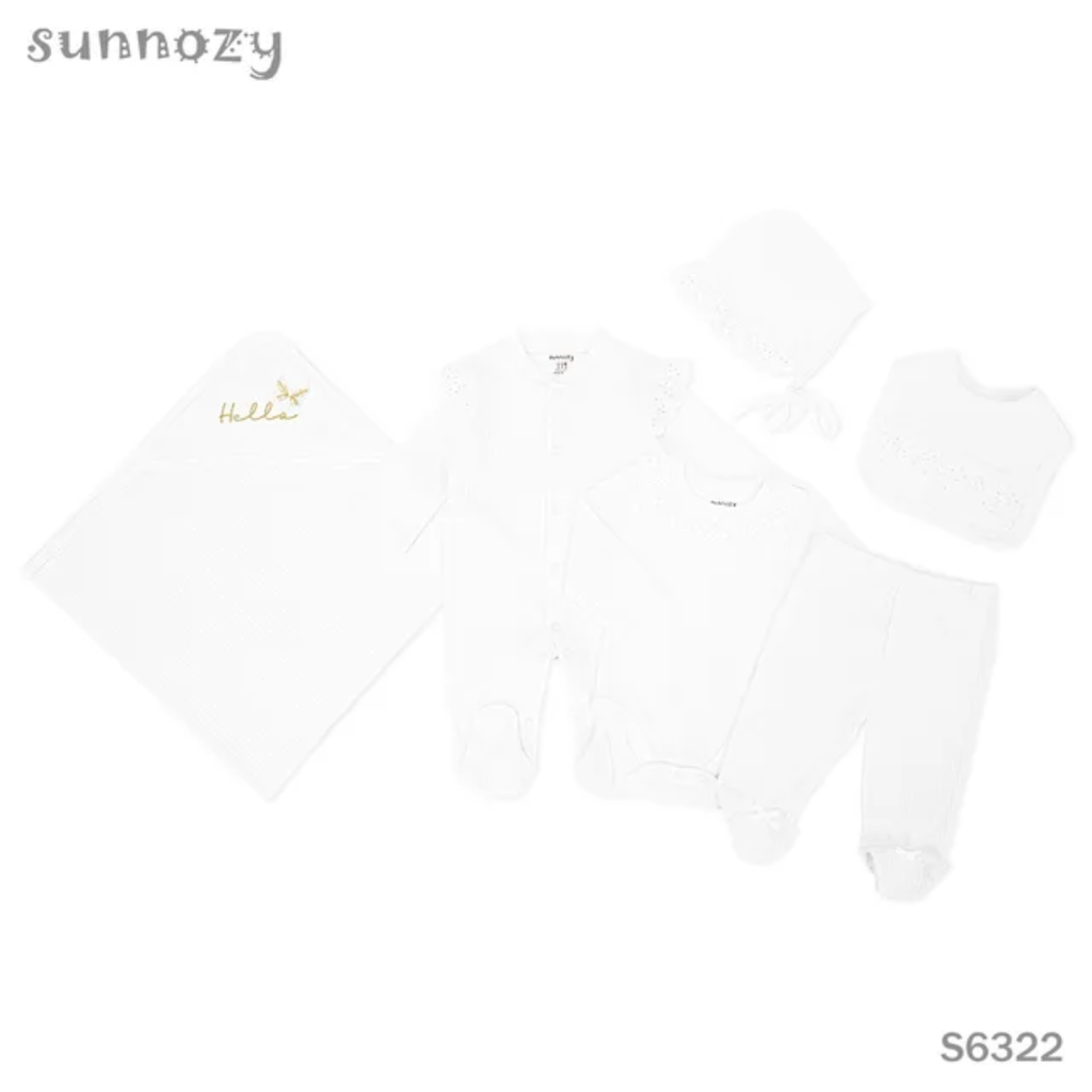Sunnozy 5pcs Set Sleepwear