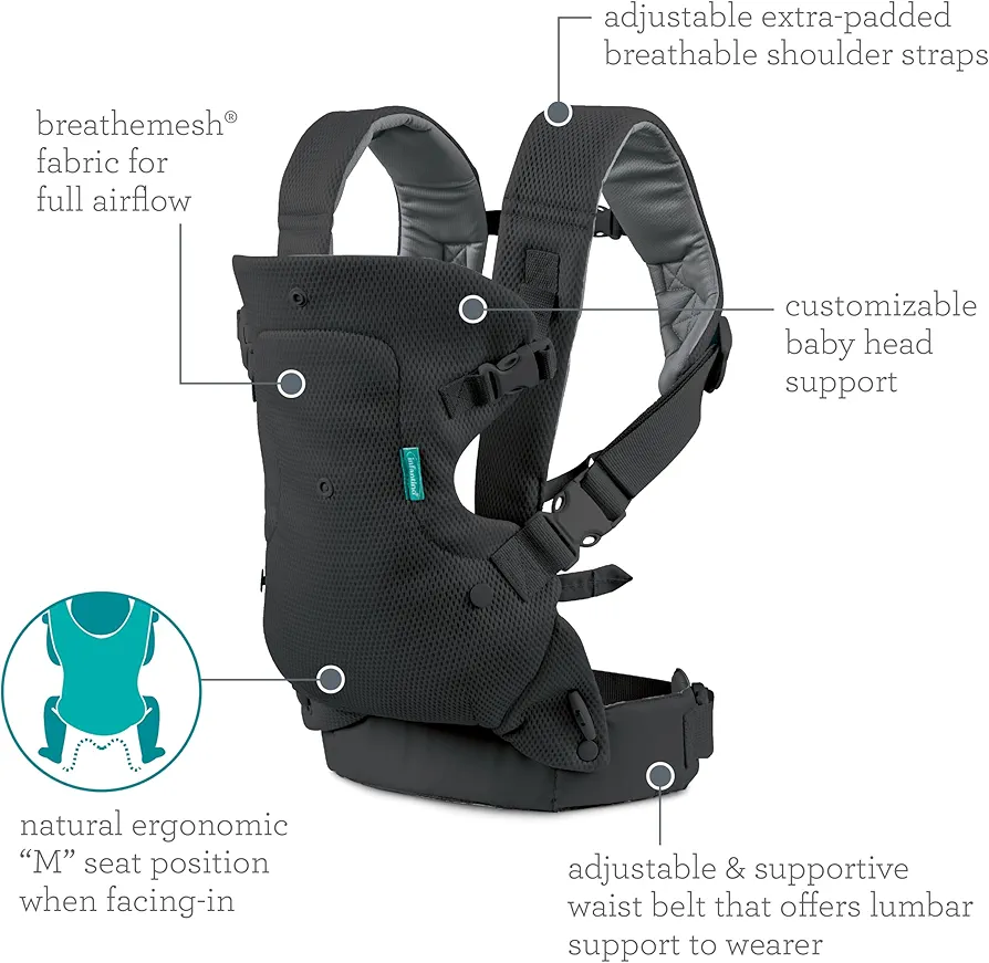 Infantino Flip 4 in 1 Light & Airy Convertible Carrier 
