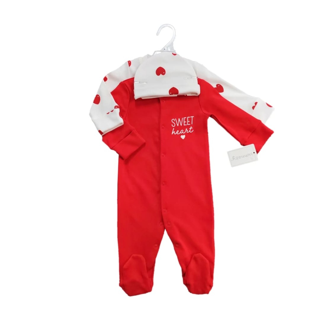 Sunnozy 2pcs Set Sleepsuit With Hat