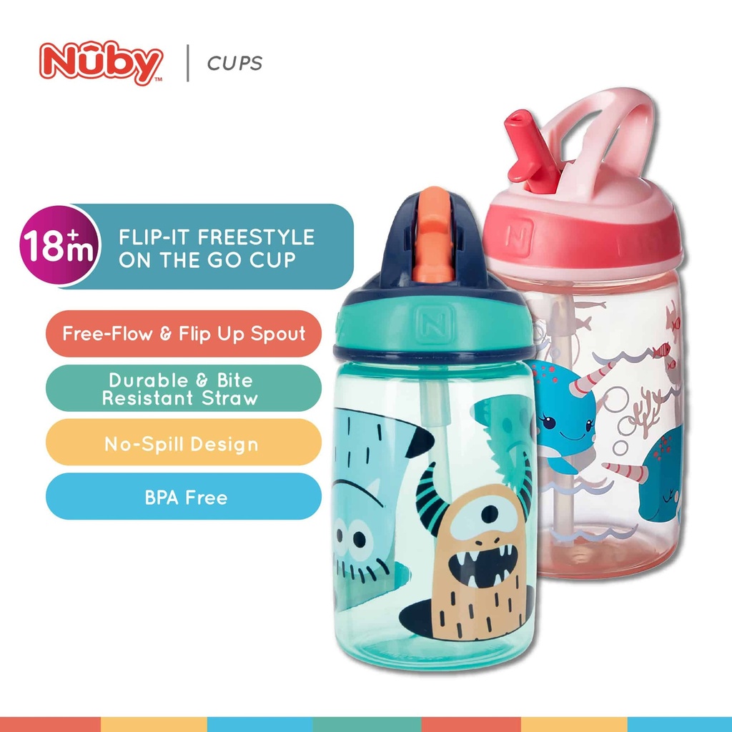 Nuby Flip-It Hard Straw Cup