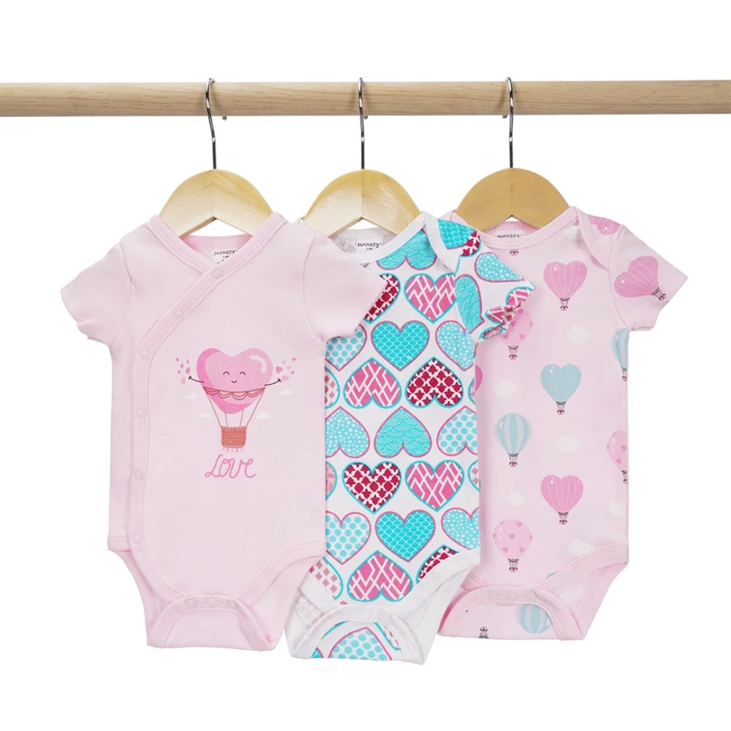 Sunnozy 3pcs Set Girls Bodysuit 