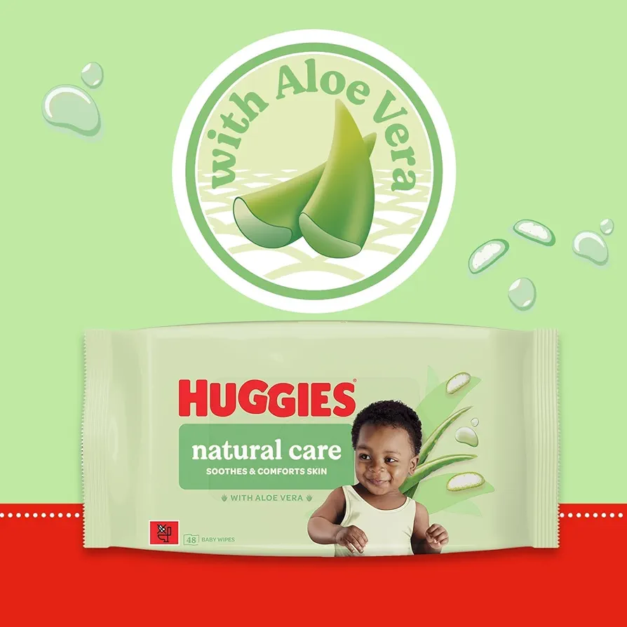 Huggies Natural Care Wipes Aloe 56ct