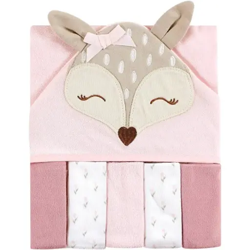 [MB-0951] Hudson Baby Hooded Towel And Wash Cloth