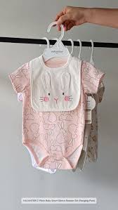 [MB-2057] Valiantier Baby Body Suit With Bib Set