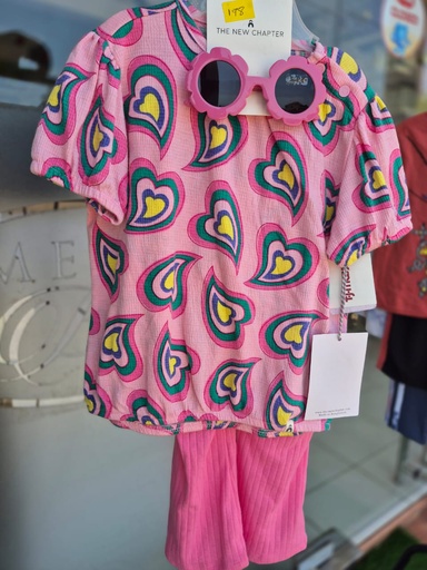 The New Chapter: 2Pcs Set Outfit With Sunglasses For Girls