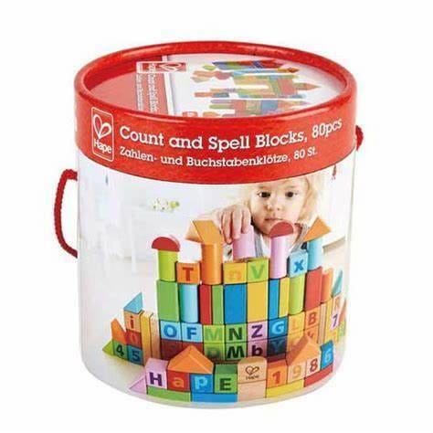 [MB-0909] Hape Count & Spell Blocks 80pcs