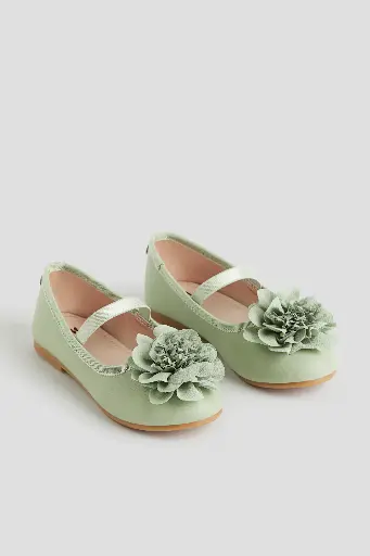 H&M Green Ballerina Shoe 