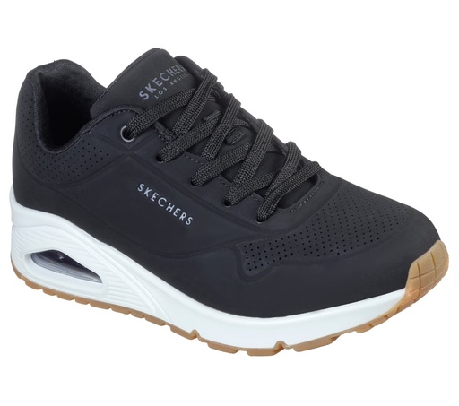 [MB-1633] Skechers Kid's Uno Stand On Air (Black & White)