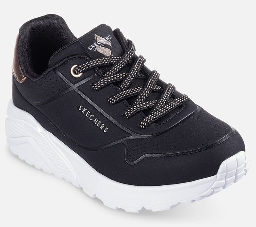 [MB-1624] Skechers Kid's Uno Lite (Black & White)
