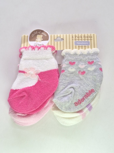 [MB-0555] Child Of Mine 4 Packs Socks (Newborn)