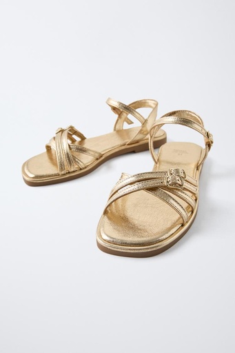 Zara Gold-Colored Sandals 