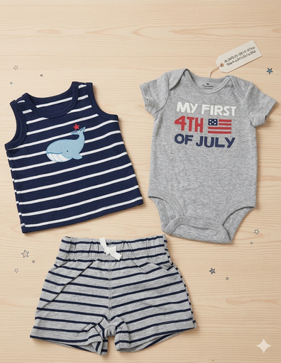 [MB-0381] Carter's 3pcs Set Boys (3m) 