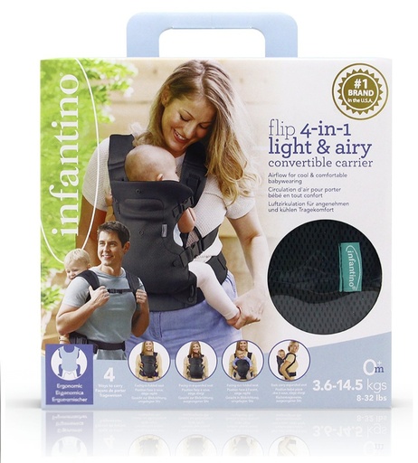 Infantino Flip 4 in 1 Light & Airy Convertible Carrier 
