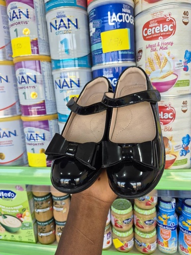 Girls Black School Shoes